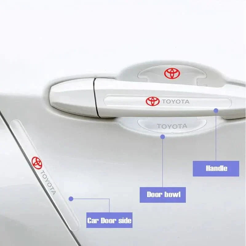 Car door handle and anti-collision protection