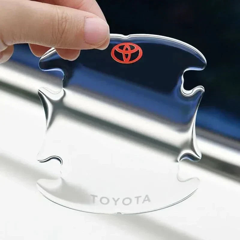 Car door handle protection sticker with Toyota logo