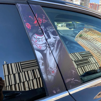 2Pcs Santa Muerte Door Post Stickers 7089552592
