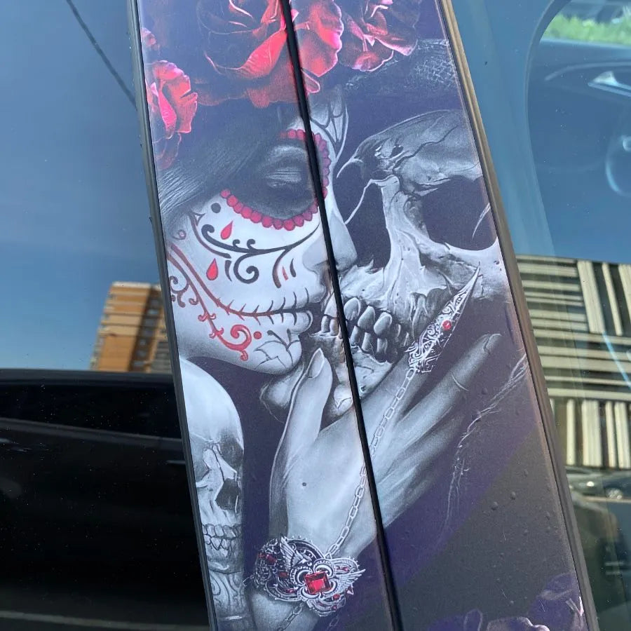 2Pcs Santa Muerte Door Post Stickers 7089552593