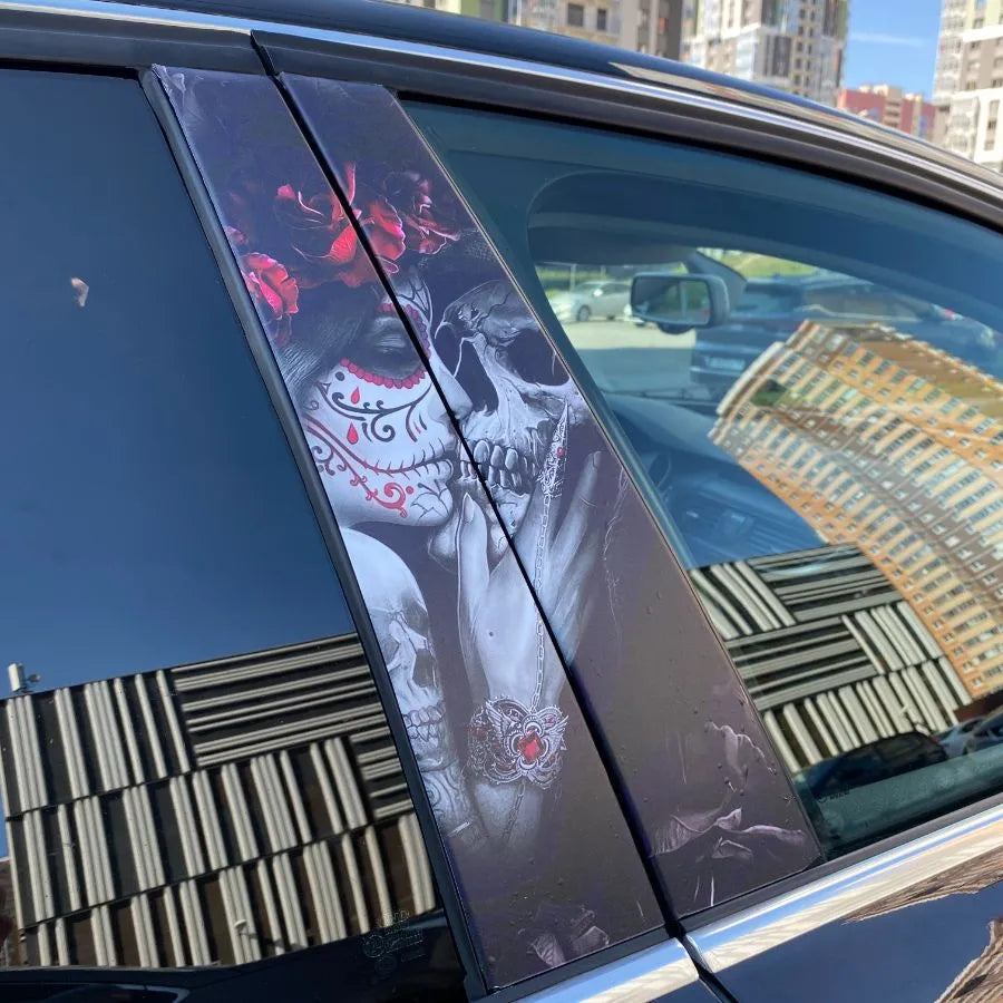 2Pcs Santa Muerte Door Post Stickers 7089552594