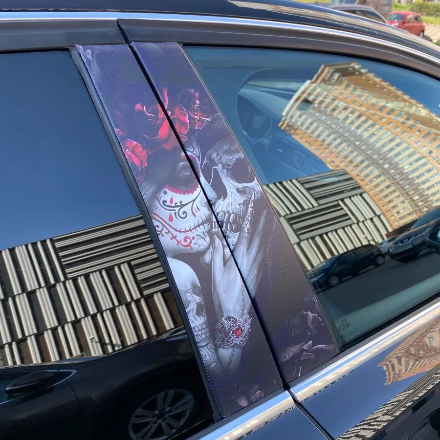 2Pcs Santa Muerte Door Post Stickers 7089552596