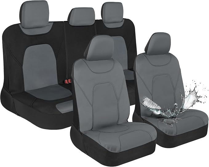 Universal Seat Covers — Full Set — Black / Gray