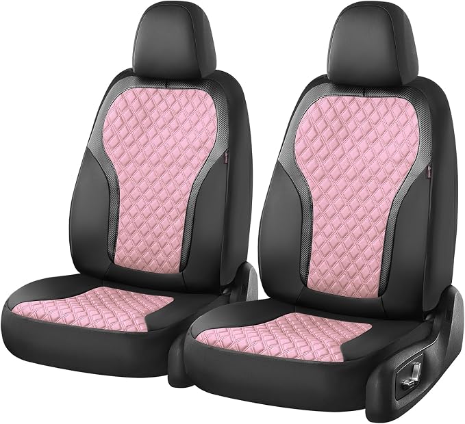Universal Seat Covers — Front Seat — Black / Pink