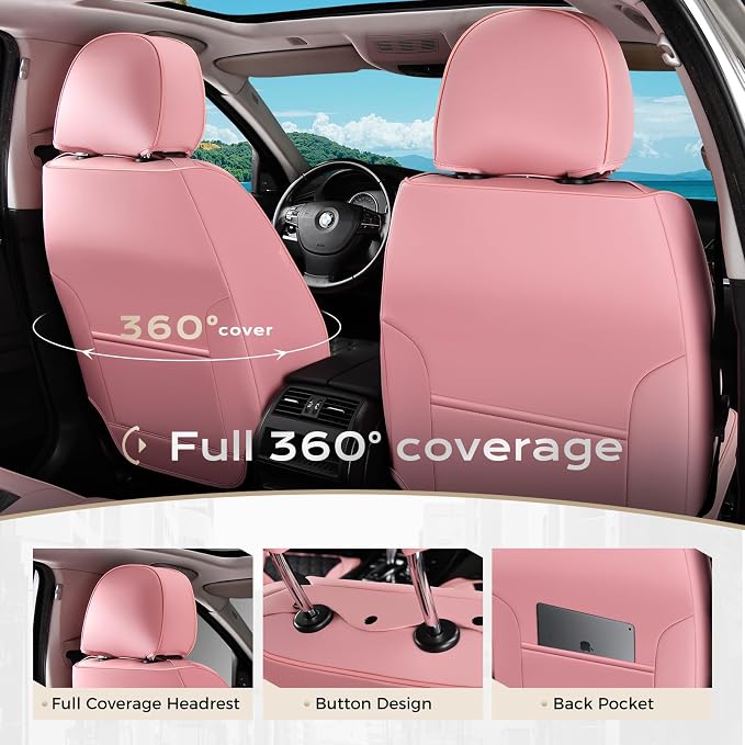 Faux Leather Car Seat Covers — Full Set