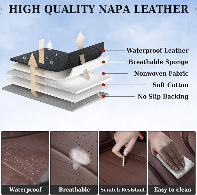 Universal Seat Covers — Full Set — Coffee