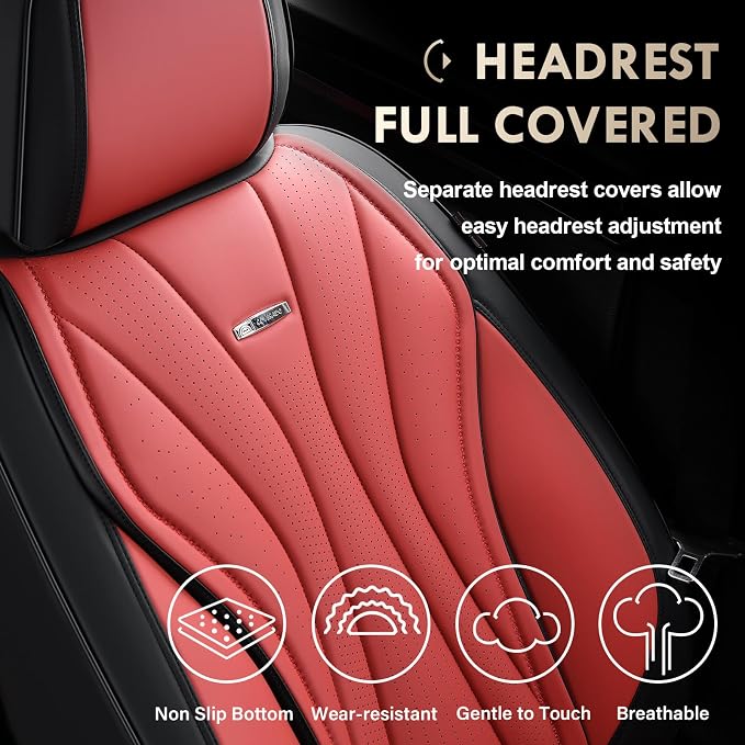Universal Seat Covers — Front Seat — Black / Red