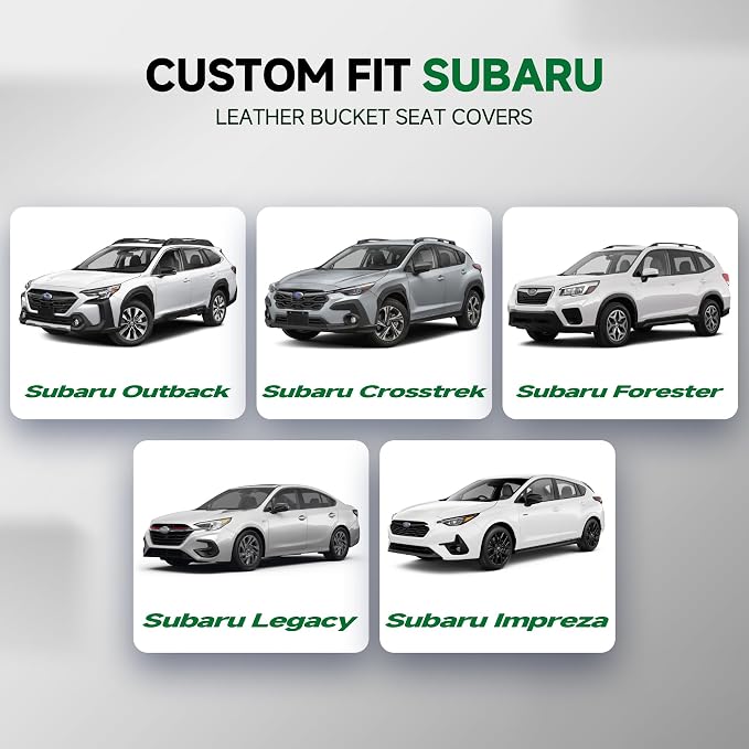 Faux Leather Seat Covers for Multiple Vehicles — Front Seat — Black / Gray
