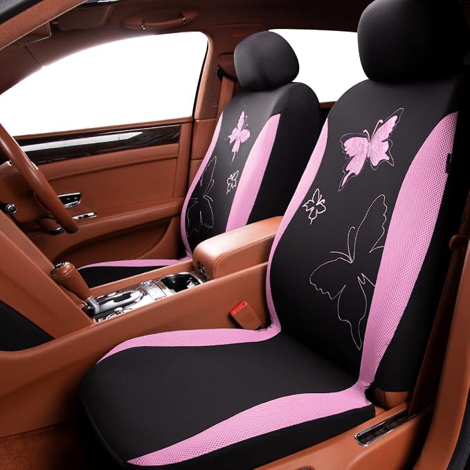 Universal Seat Covers — Front Seat — Pink