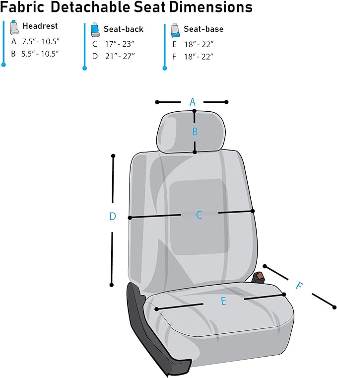 Universal Fabric Seat Covers — Front Seat — Green