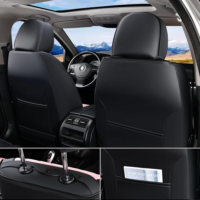 Universal Seat Covers — Front Seat — Pink / Black