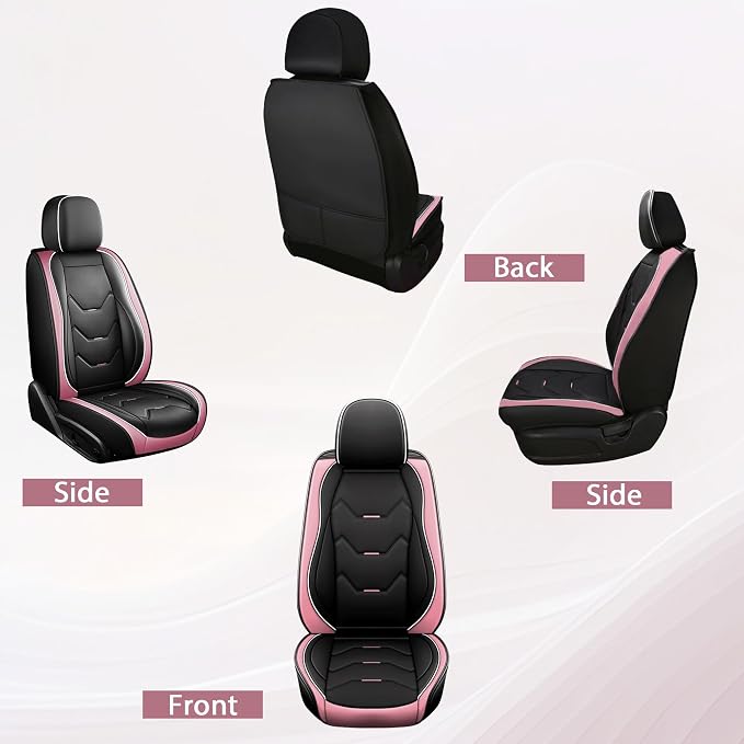 Car Seat Covers — Full Set — Pink / Black