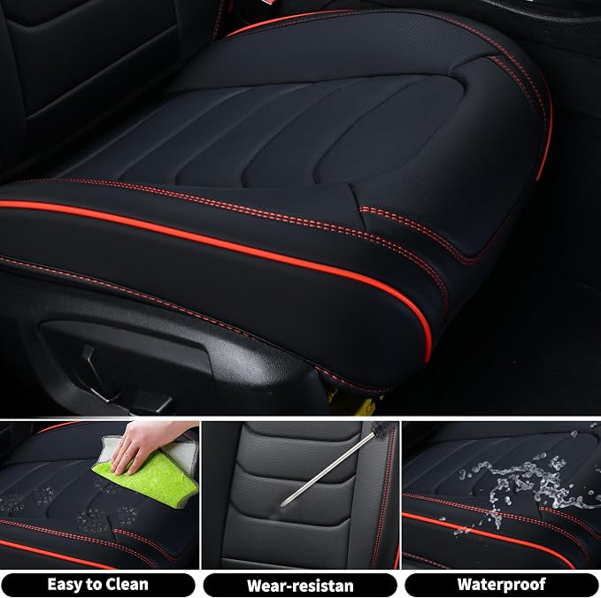 Universal Seat Covers — Front Seat — Black / Red