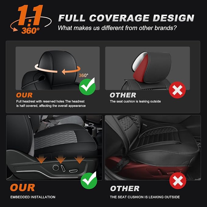 Seat Covers for Chevrolet Silverado / GMC Sierra — Full Set — Black / Gray
