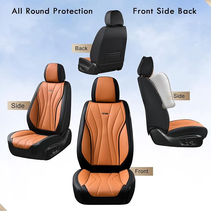 Universal Seat Covers — Front Seat — Black / Brown