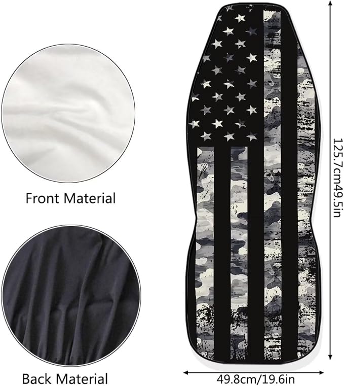 Universal Seat Covers — Front Seat — Gray