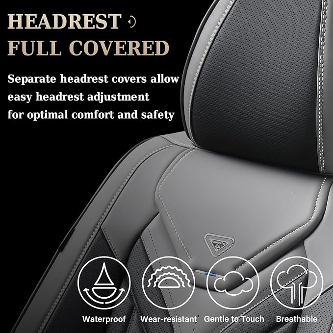Universal Seat Covers — Full Set — Gray / Black
