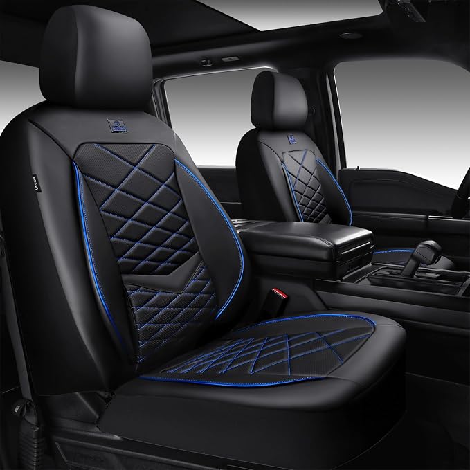 Universal Seat Covers — Front Seat — Black / Blue