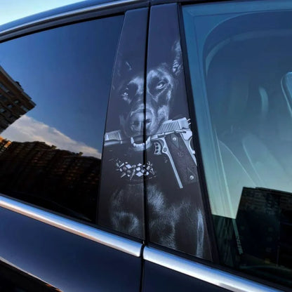 2pcs Stickers on door pillars Doberman 7121725445