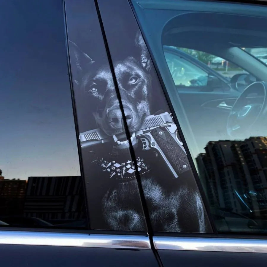 2pcs Stickers on door pillars Doberman 7121725454