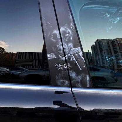2pcs Stickers on door pillars Doberman 7121725456