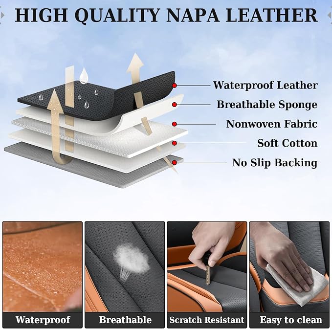 Universal Seat Covers — Full Set — Black / Brown