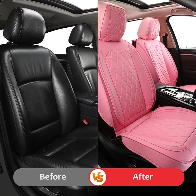 Universal Seat Covers — Front Seat — Pink