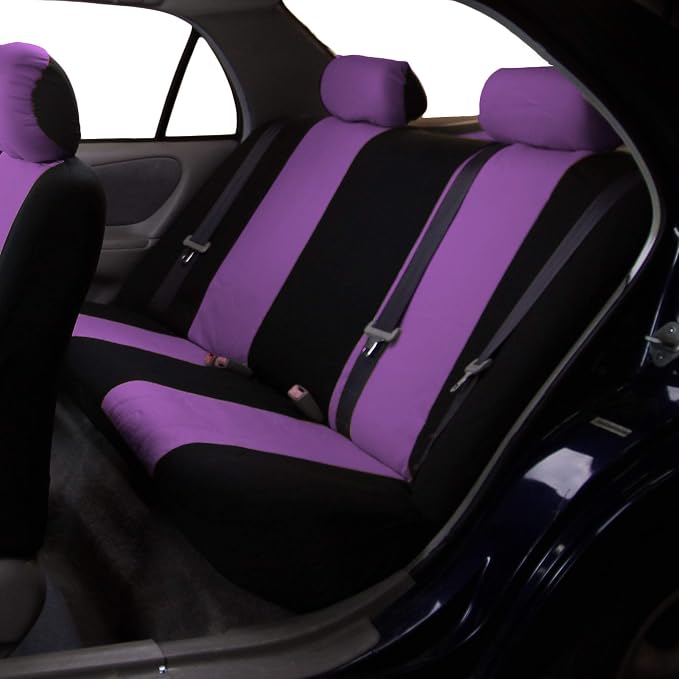 Universal Fabric Seat Covers — Full Set — Purple