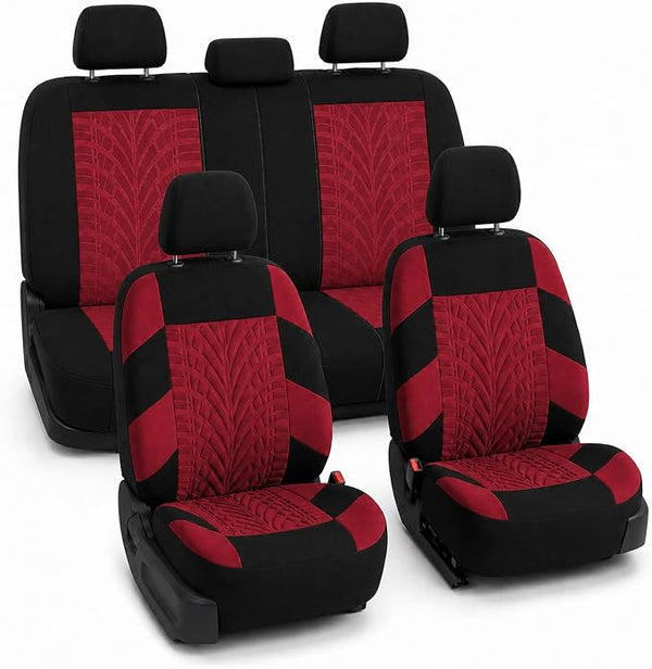 Universal Seat Covers — Full Set — Burgundy