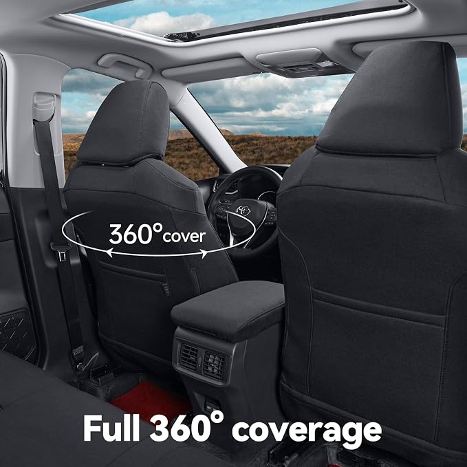 Fabric Seat Covers for Toyota Tacoma — Full Set — Black