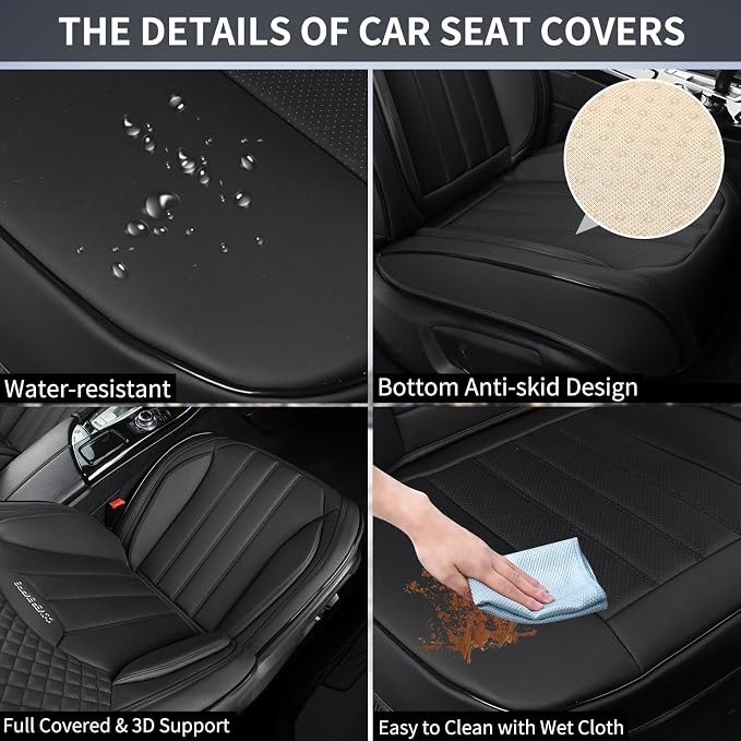 Universal Seat Covers — Front Seat — Black