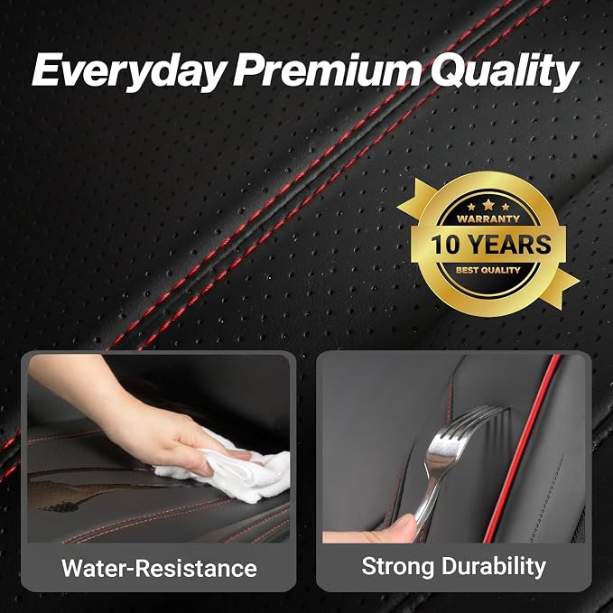 Seat Covers for Ford Ranger — Front Seat — Black / Red