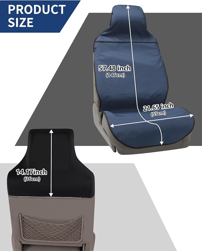 Car Seat Covers — Front Seat — Navy