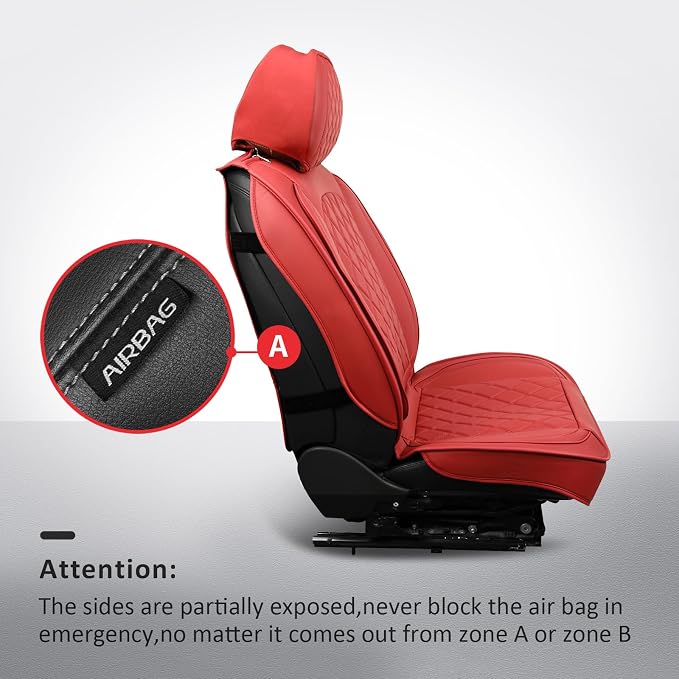 Universal Seat Covers — Front Seat — Red