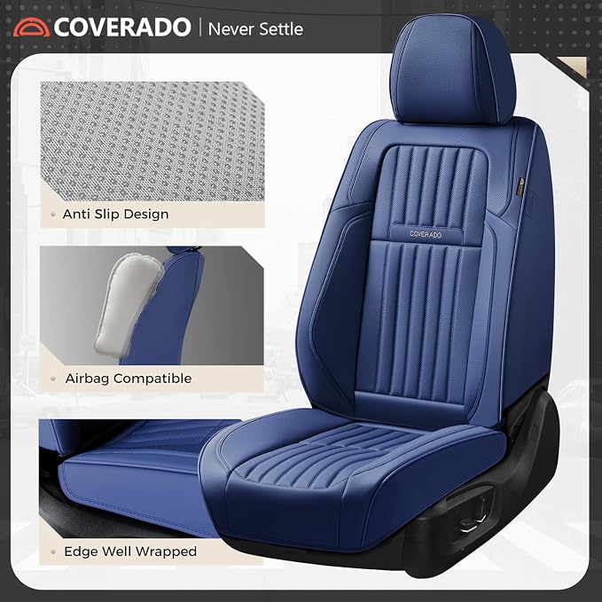 Universal Seat Covers — Front Seat — Blue