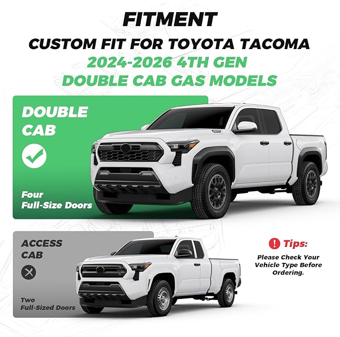 Seat Covers for Toyota Tacoma — Full Set — Black / Gray