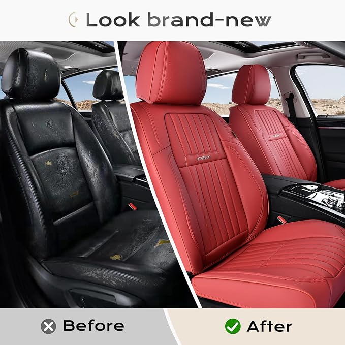 Universal Seat Covers — Front Seat — Red