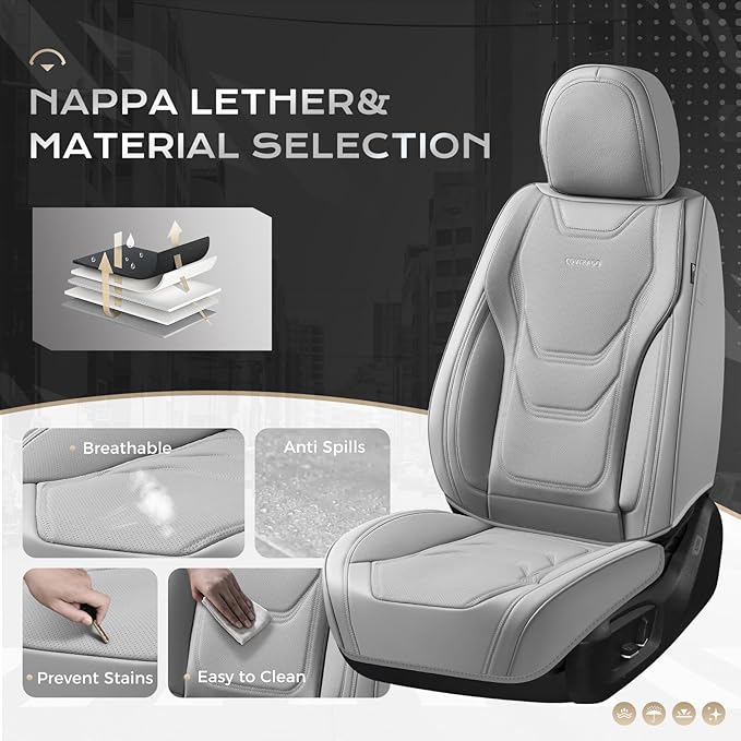 Universal Seat Covers — Full Set — Gray