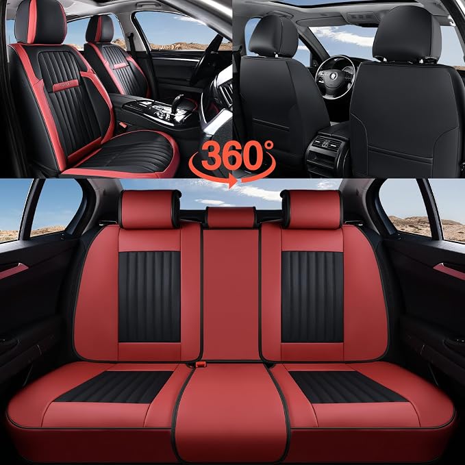 Universal Seat Covers — Front Seat — Red / Black