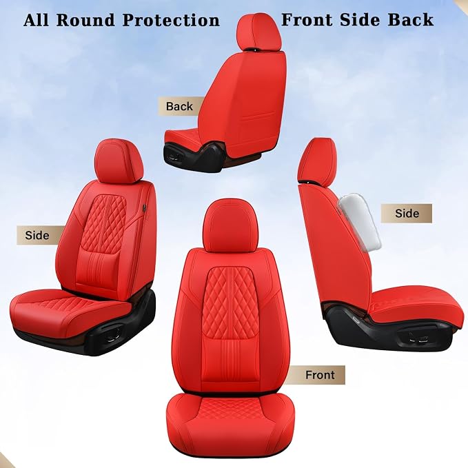 Universal Seat Covers — Front Seat — Red