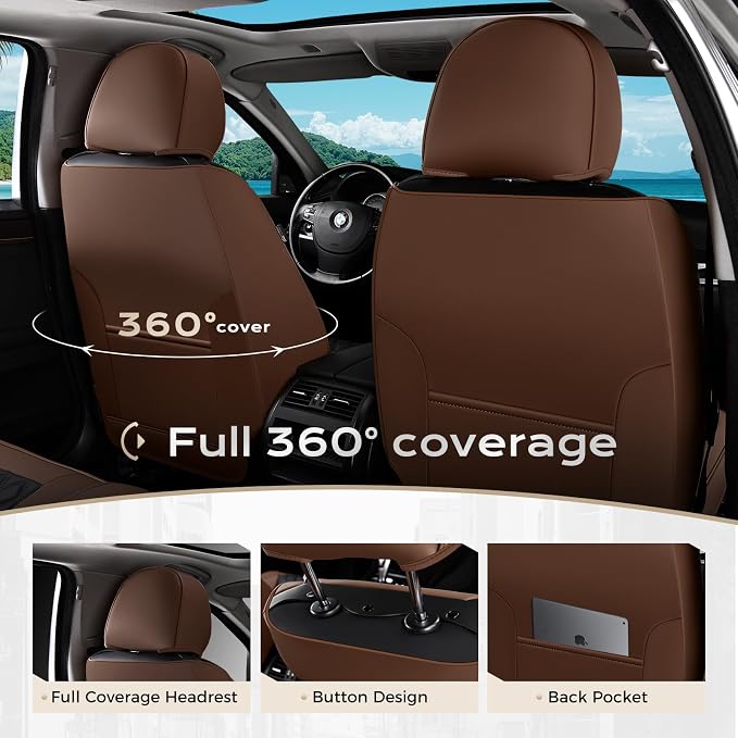 Faux Leather Car Seat Covers — Full Set