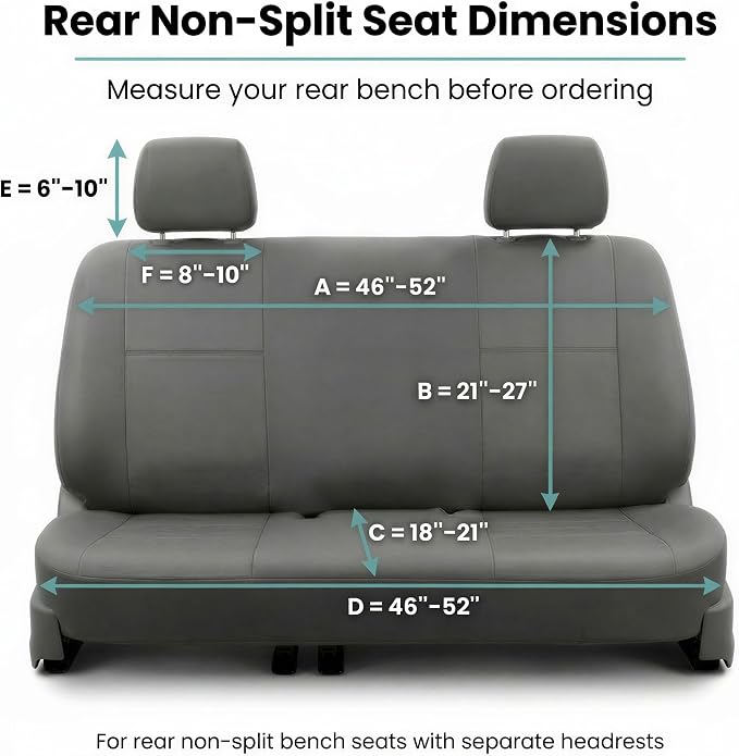 Universal Faux Leather Seat Covers — Gray