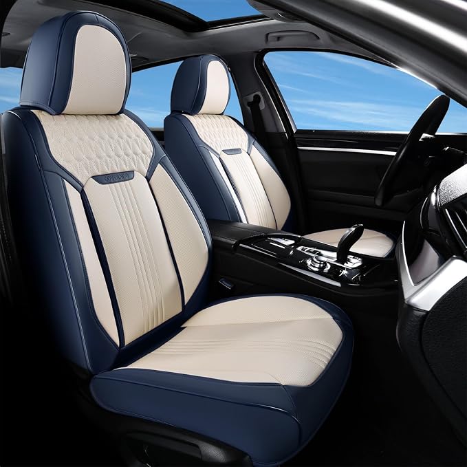 Universal Seat Covers — Front Seat — Blue / White