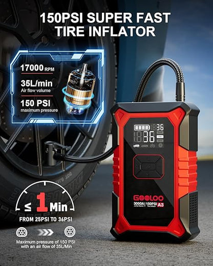 A3 Jump Starter & Tire Inflator | 3000A for Gas & Diesel 71471i7ZrbL._AC_SX466
