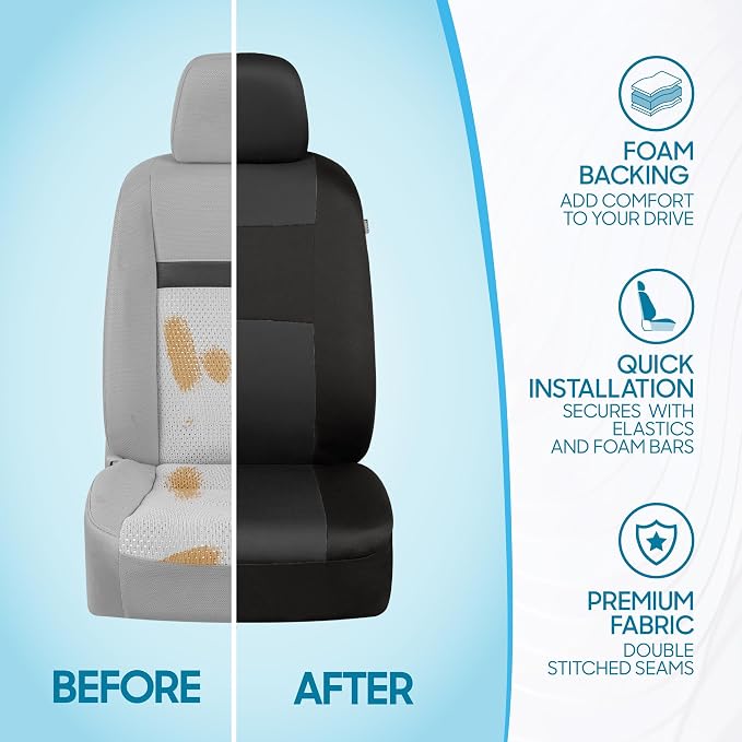 Car Seat Covers — Full Set — Black