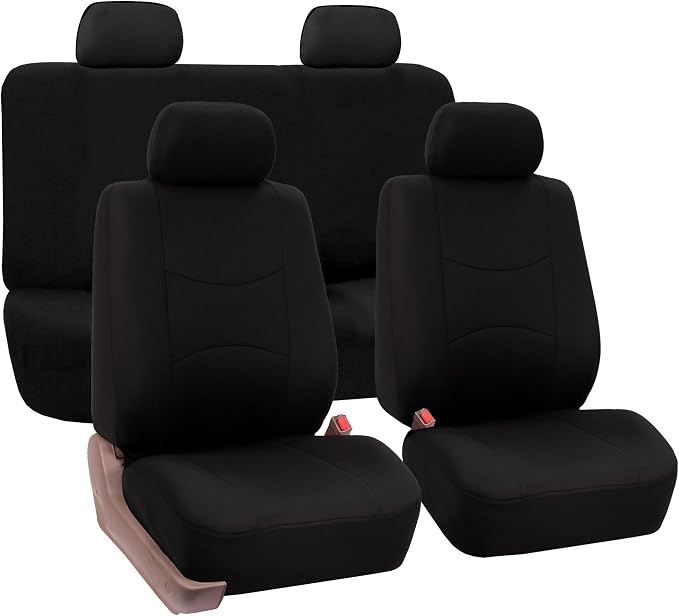 Universal Fabric Seat Covers — Full Set — Black