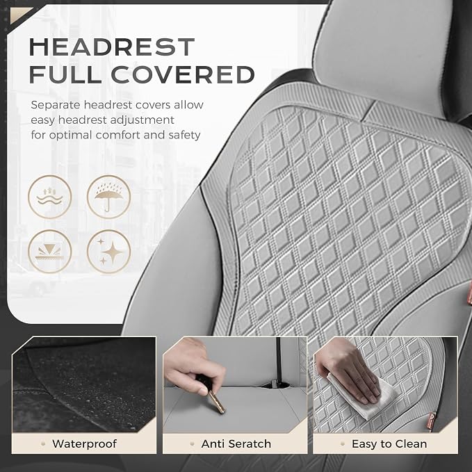 Universal Seat Covers — Full Set — Gray