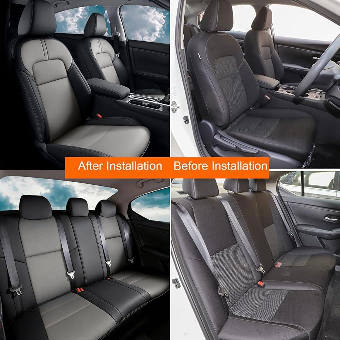 Seat Covers for Nissan Sentra — Full Set — Black / Gray