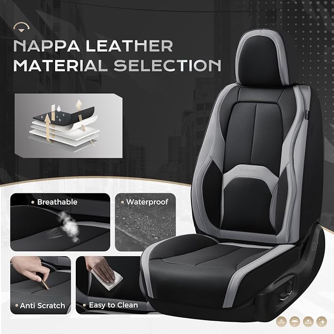 Universal Seat Covers — Front Seat — Black / Gray