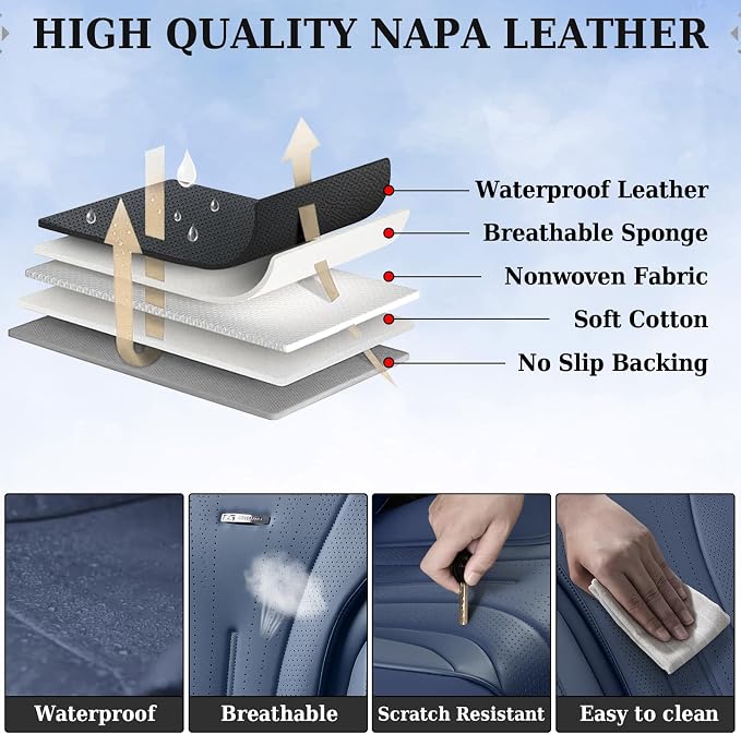Universal Seat Covers — Full Set — Navy